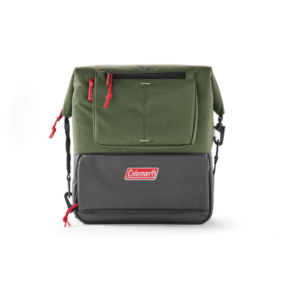 12 Can Dispensing Backpack Soft Cooler, Olive Leaf Coleman